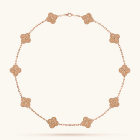 LUXURY CLOVER NECKLACE 10 PATTERNS - ROSE