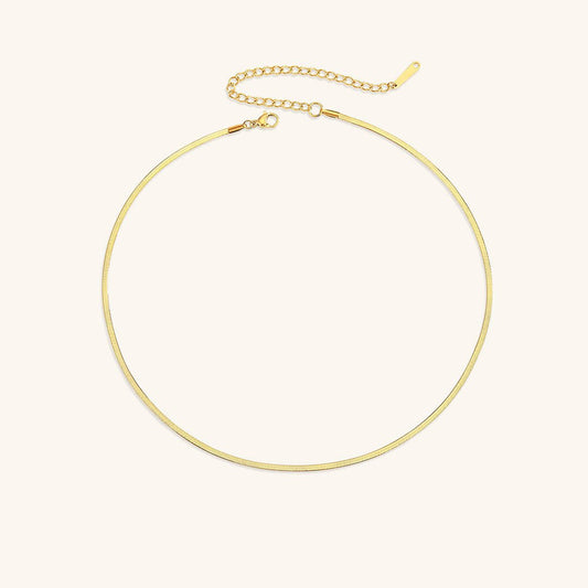 Elizabeth Gold Herringbone Necklace